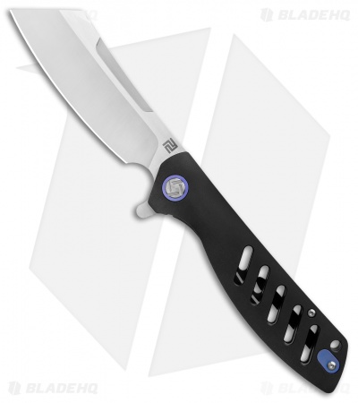 Artisan Cutlery Tomahawk Frame Lock Knife Black Titanium (3.8" Satin)