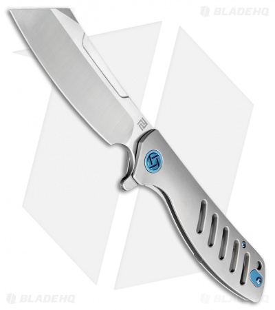 Artisan Cutlery Tomahawk Frame Lock Knife Gray Titanium (3.8" Satin M390)