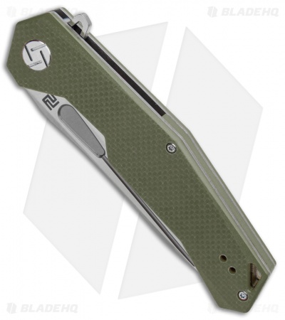 Artisan Cutlery Zumwalt Liner Lock Knife Textured Green G-10 (3.8" Satin)