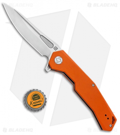 Artisan Cutlery Zumwalt Liner Lock Knife Orange G-10 (3.8" Satin)