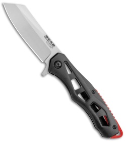 Bear Edge 122 Flipper Frame Lock Knife Black Stainless Steel (3" Bead Blast)