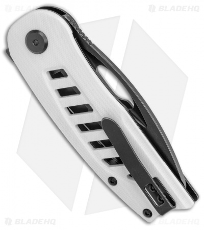 Bestech Knives Explorer Tanto Flipper Liner Lock Knife White G-10 (3" Black SW)