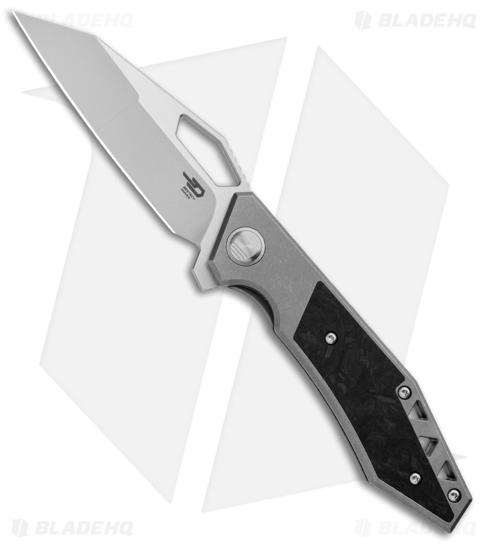 Bestech Knives Fractal Frame Lock Flipper Knife Titanium (3.46" Satin) BT1907A