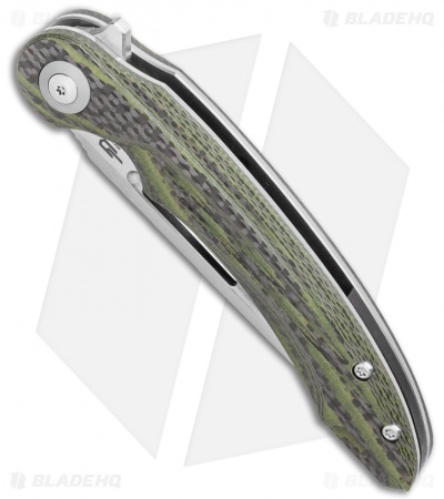 Bestech Knives Irida Liner Lock Knife Green G-10/CF (3.75" Satin) BG25F