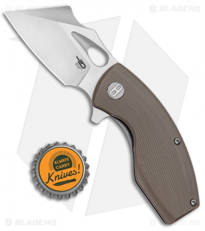 Bestech Knives Lizard Flipper Knife Beige G-10 (2.6" Satin)