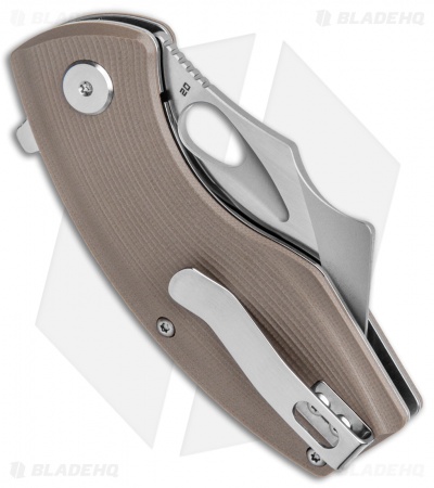 Bestech Knives Lizard Flipper Knife Beige G-10 (2.6" Satin)