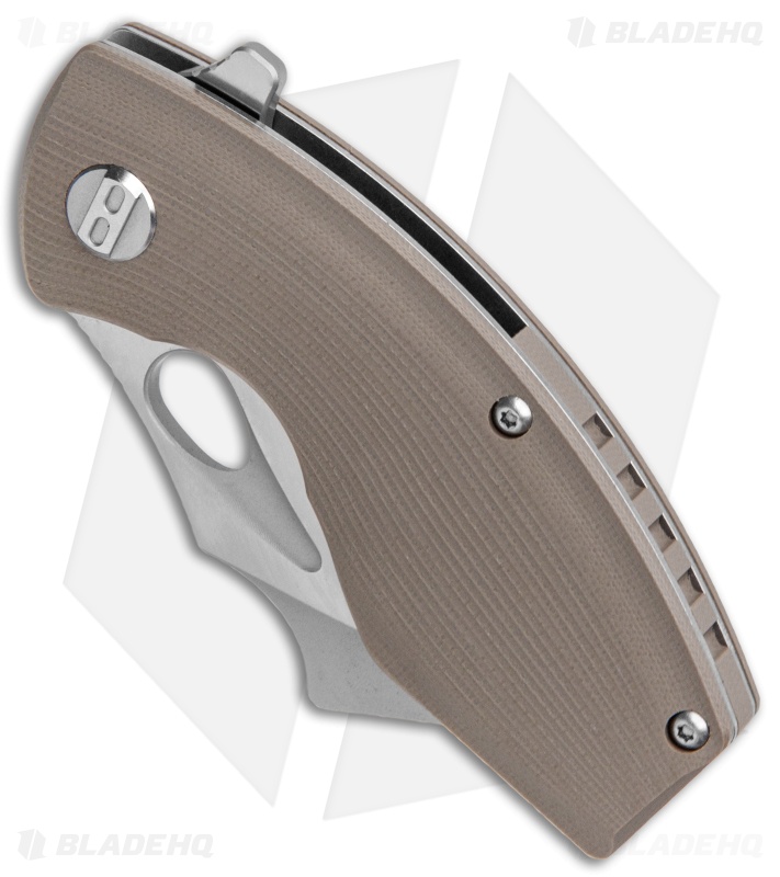 Bestech Knives Lizard Flipper Knife Beige G-10 (2.6" Satin)