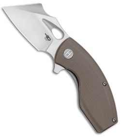 Bestech Knives Lizard Flipper Knife Beige G-10 (2.6" Satin)