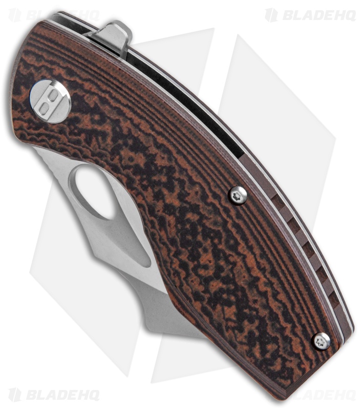 Bestech Knives Lizard Flipper Knife Black/Orange G-10 (2.6" Satin) 