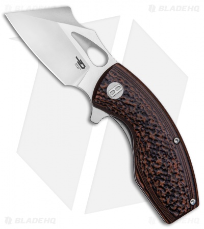 Bestech Knives Lizard Flipper Knife Black/Orange G-10 (2.6" Satin) 