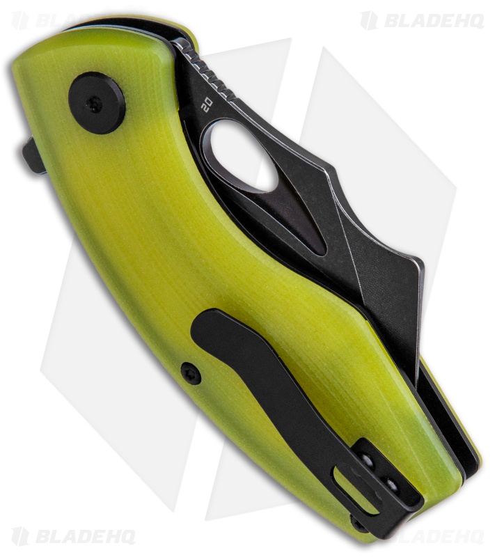 Bestech Knives Lizard Flipper Knife Lime G-10 (2.6" Black Stonewash)