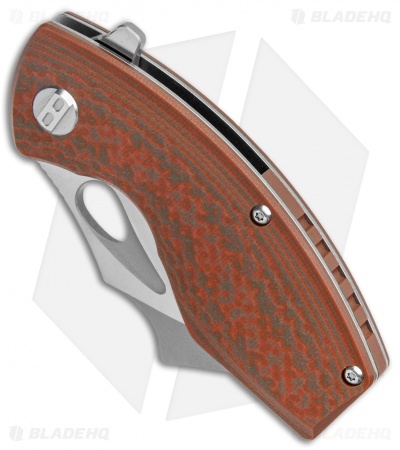 Bestech Knives Lizard Flipper Knife Green/Orange G-10 (2.6" Satin) 