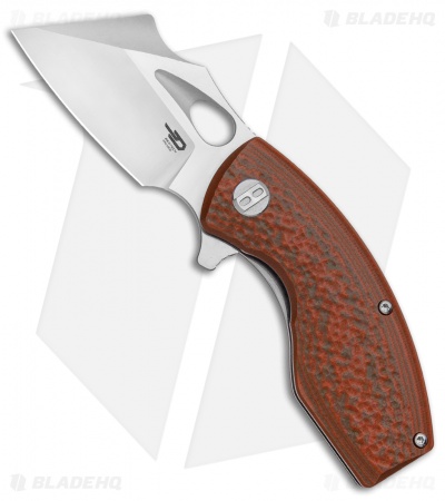 Bestech Knives Lizard Flipper Knife Green/Orange G-10 (2.6" Satin) 