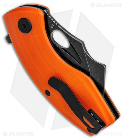 Bestech Knives Lizard Flipper Knife Orange G-10 (2.6" Black Stonewash)