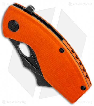 Bestech Knives Lizard Flipper Knife Orange G-10 (2.6" Black Stonewash)