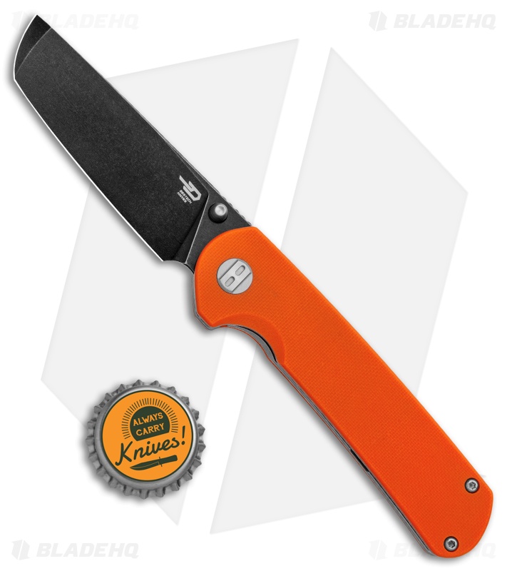 Bestech Knives  Sledgehammer Orange G-10 (3" Black Stonewash) 
