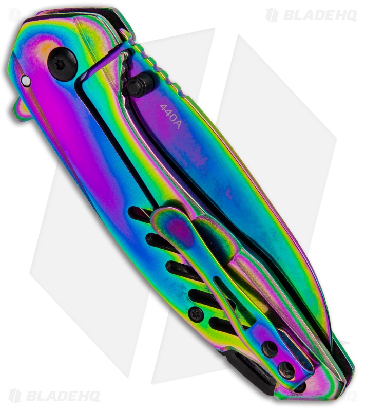 Boker Magnum Rainbow Charcoal Frame Lock Knife (3.125" Spectrum) 01RY313