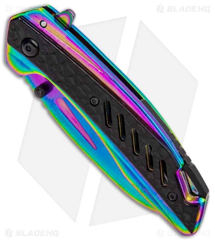 Boker Magnum Rainbow Charcoal Frame Lock Knife (3.125" Spectrum) 01RY313