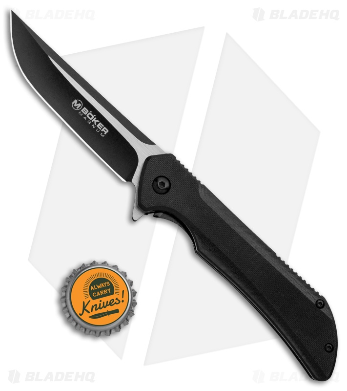 Boker Magnum Rogue Spring Assisted Knife Black G-10 (3.25" Two-Tone)