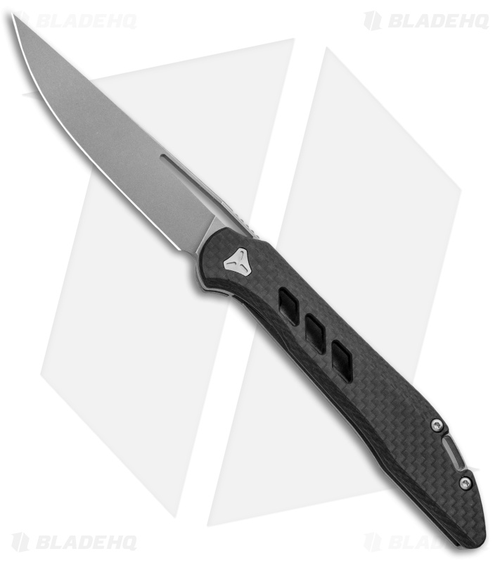 Boos Blades Smoke Cm1 Front Flipper Knife Titanium Cf Blade Hq
