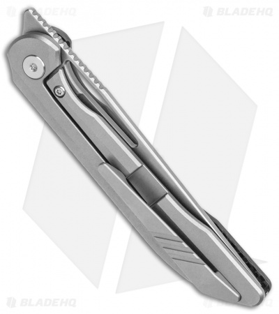 Boos Blades Smoke 2.0 Twill Carbon Fiber Frame Lock Knife Gray Ti (3.5" BB)