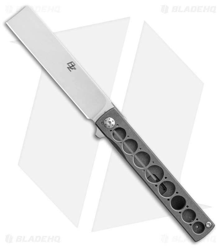 Brad Zinker Custom CZ Razor Frame Lock Knife Titanium (3.3" Mirror)