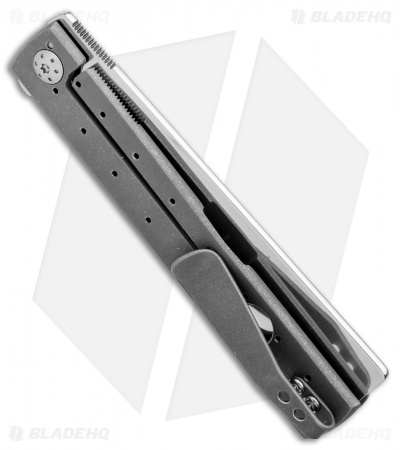Brad Zinker Custom CZ Razor Frame Lock Knife Titanium (3.3" Mirror)