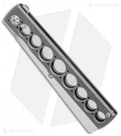 Brad Zinker Custom CZ Razor Frame Lock Knife Titanium (3.3" Mirror)