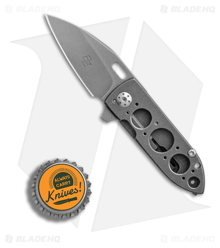 Brad Zinker Custom Mini Wharny Frame Lock Knife (1.8" BB Stonewash )