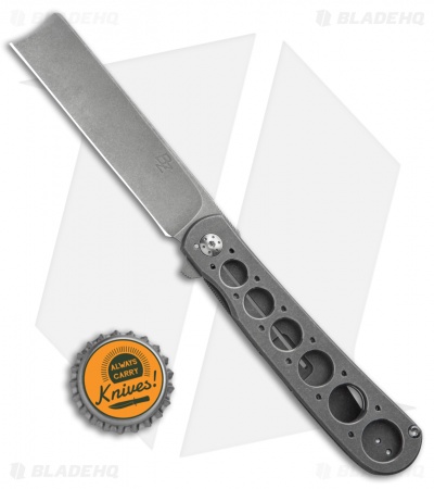 Brad Zinker Custom Swayback Razor Frame Lock Knife Titanium (3.25" SW/BB)