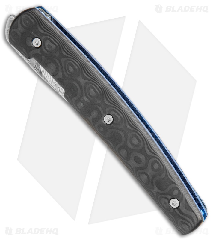 Brad Zinker Custom Swayfront Persian Front Flipper Knife Marble CF (3.8" Dama)