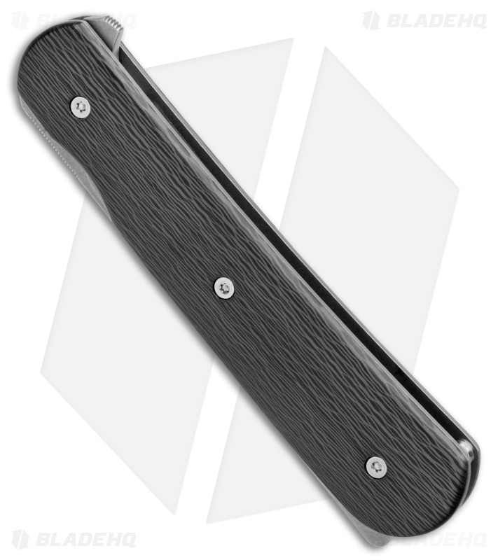 Brad Zinker Custom Swayzor Razor Frame Lock Knife Sidecut CF (3.25" Stonewash)