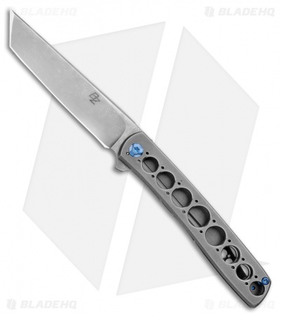 Brad Zinker Custom Urban Trapper Tanto Knife Titanium (2.75" Vegas San Mai)