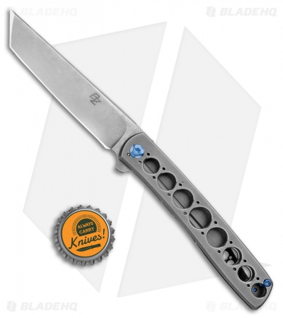 Brad Zinker Custom Urban Trapper Tanto Knife Titanium (2.75" Vegas San Mai)