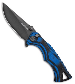 Brian Tighe & Friends Small Tighe Fighter Flipper Blue/Black G-10 (3" Black DLC)