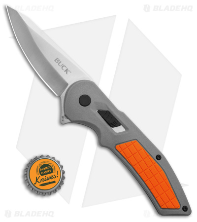 Buck Hexam Folding Knife Gray/Orange Poly (3.3" Satin) 0261ORS