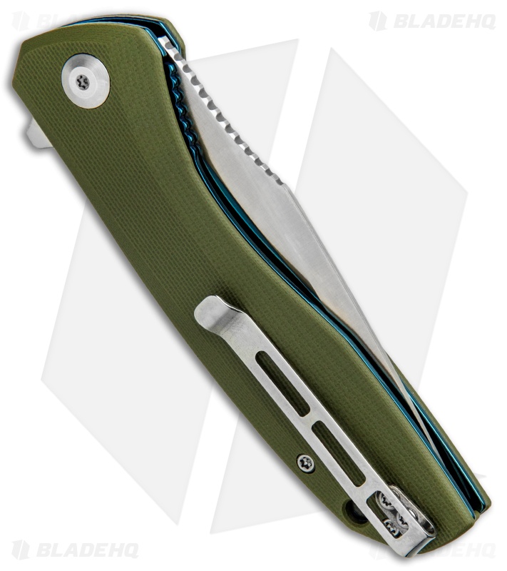CIVIVI Baklash Flipper Liner Lock Knife OD Green G-10 (3.5" Satin) C801A