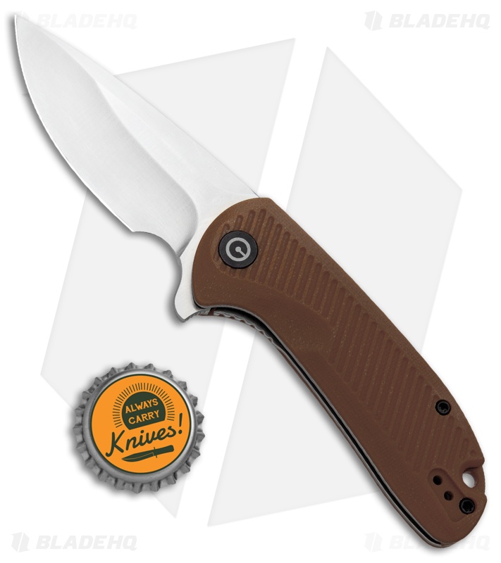 CIVIVI Durus Liner Lock Knife Brown G-10 (3" Satin) C906B