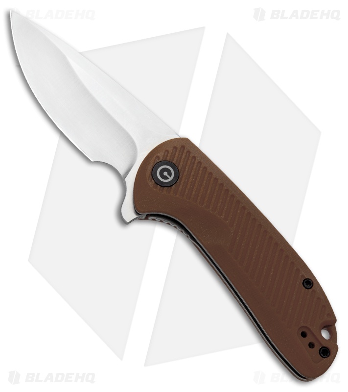 CIVIVI Durus Liner Lock Knife Brown G-10 (3" Satin) C906B