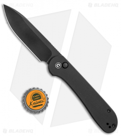 CIVIVI Elementum Button Lock Knife Black G-10 (3.5" Black) C2103A