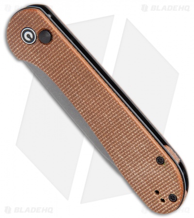 CIVIVI Elementum Button Lock Knife Brown Micarta (3.5" Dark SW) C2103D