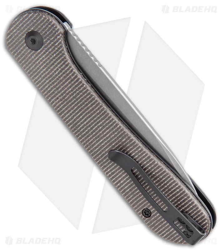 CIVIVI Elementum Button Lock Knife Dark Green Micarta (3.5" Dark SW) C2103C