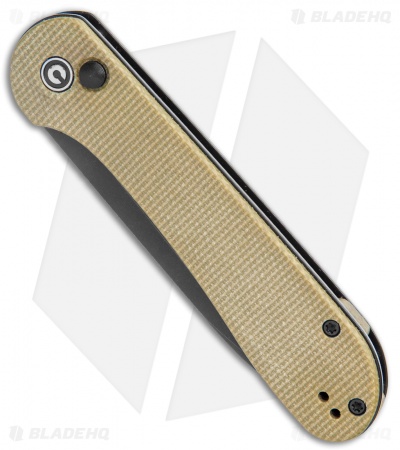 CIVIVI Elementum Button Lock Knife Olive Micarta (3.5" Black) C2103B