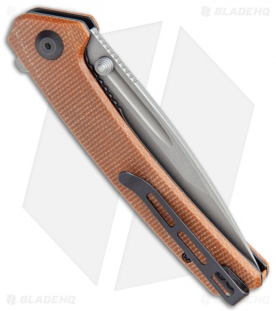 CIVIVI Keen Nadder Tanto Liner Lock Knife Brown Micarta (3.5" SW) C2021B