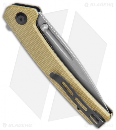 CIVIVI Keen Nadder Tanto Liner Lock Knife Olive Micarta (3.5" SW) C2021C