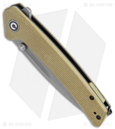CIVIVI Keen Nadder Tanto Liner Lock Knife Olive Micarta (3.5" SW) C2021C