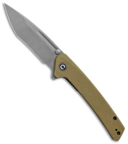 CIVIVI Keen Nadder Tanto Liner Lock Knife Olive Micarta (3.5" SW) C2021C