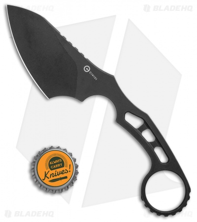 CIVIVI Planck Skeletonized Fixed Blade Knife (2.9" Black Stonewash) C2022B