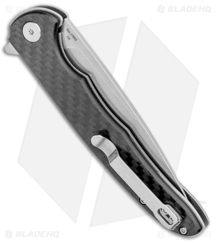 CJRB Cutlery Briar Liner Lock Knife Carbon Fiber  (3.75" D2 Stonewash)  J1902-CF