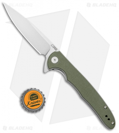 CJRB Cutlery Briar Liner Lock Knife Green G-10  (3.75" D2 Stonewash) J1902-GNF